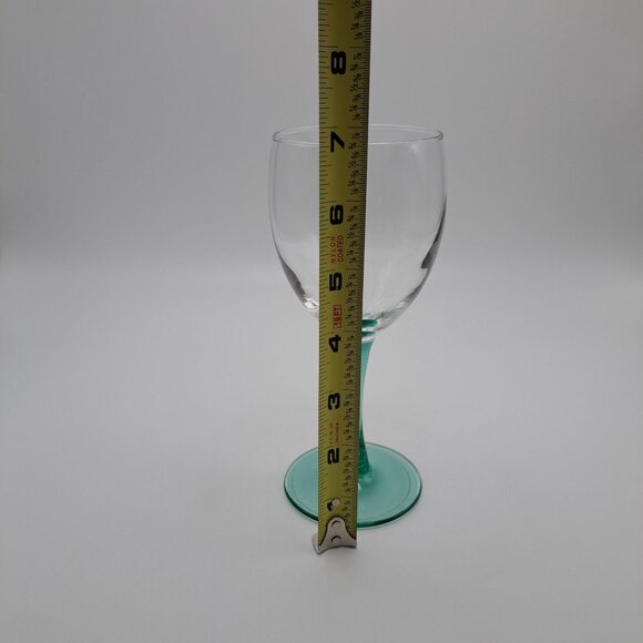 Luminarc Green Stem Glass Goblet Elegant Clear Glassware France - Picture 9 of 9